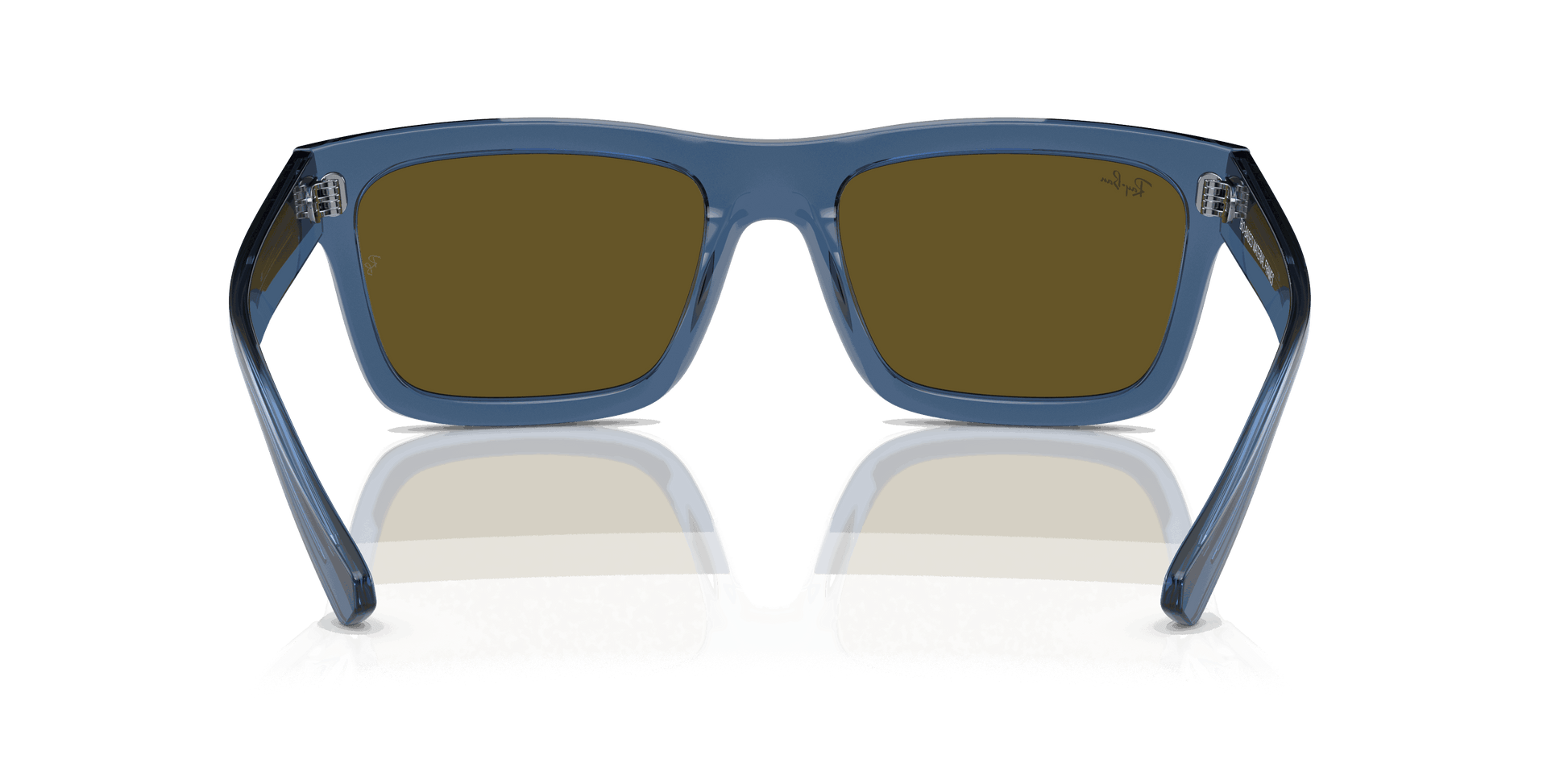 [Dark Brown Lenses, Polished Transparent Dark Blue Frame]