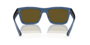 Dark Brown Lenses, Polished Transparent Dark Blue Frame