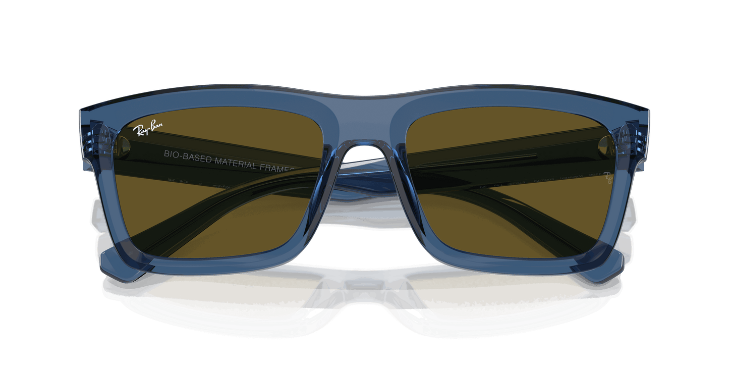 [Dark Brown Lenses, Polished Transparent Dark Blue Frame]