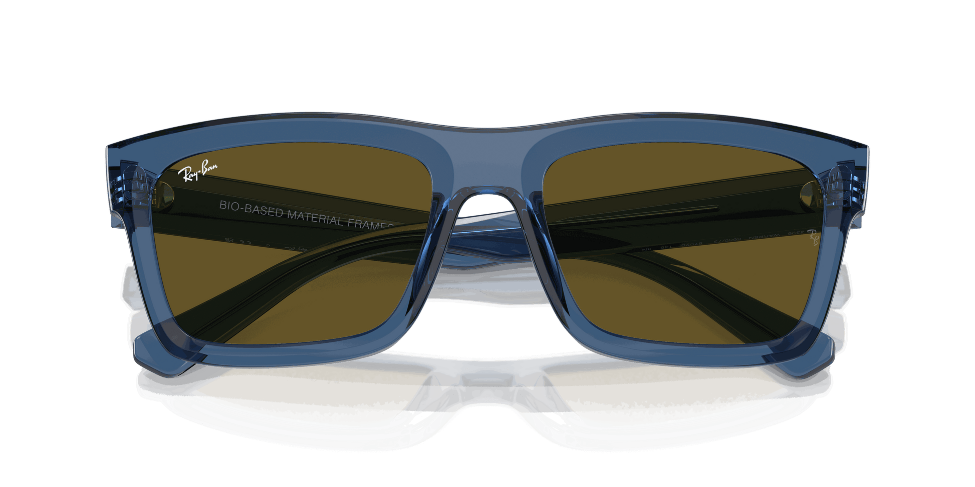 [Dark Brown Lenses, Polished Transparent Dark Blue Frame]