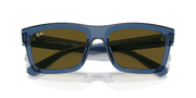 Dark Brown Lenses, Polished Transparent Dark Blue Frame