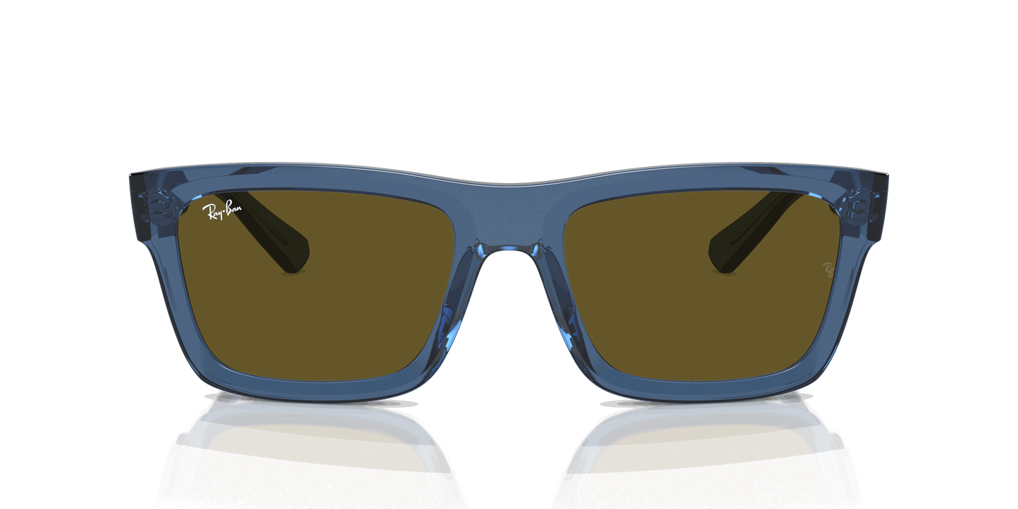 [Dark Brown Lenses, Polished Transparent Dark Blue Frame]