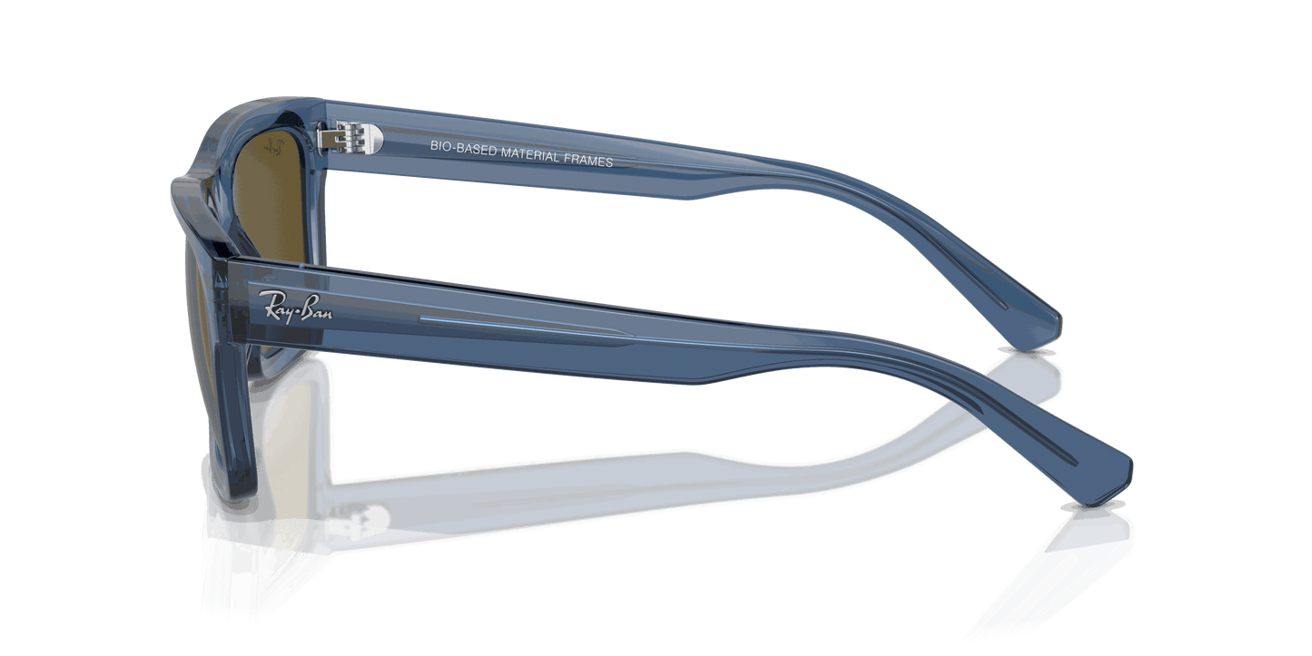 [Dark Brown Lenses, Polished Transparent Dark Blue Frame]