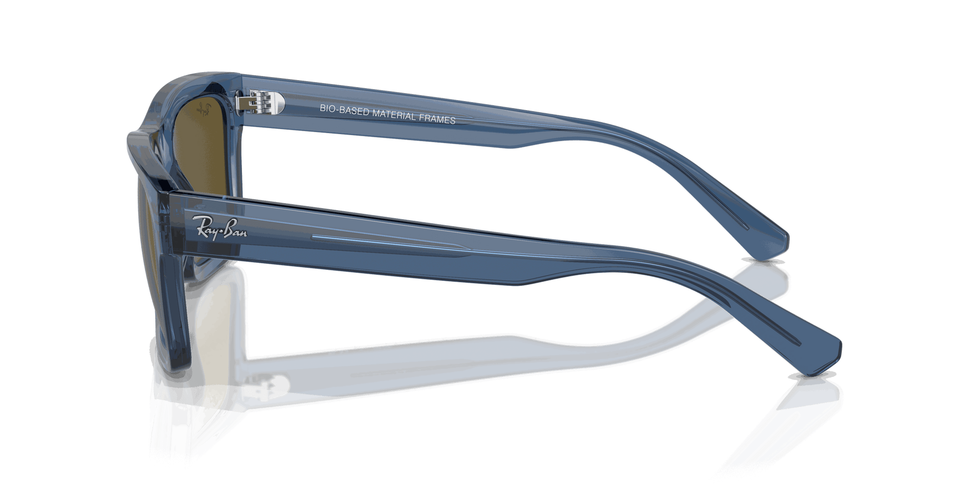 [Dark Brown Lenses, Polished Transparent Dark Blue Frame]