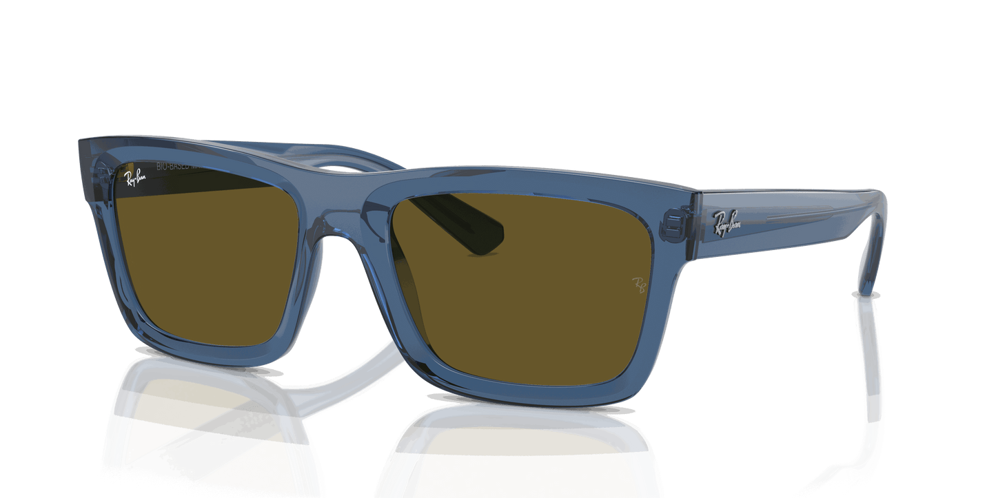 [Dark Brown Lenses, Polished Transparent Dark Blue Frame]