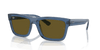 [Dark Brown Lenses, Polished Transparent Dark Blue Frame]