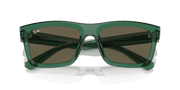 Brown Lenses, Polished Transparent Green Frame