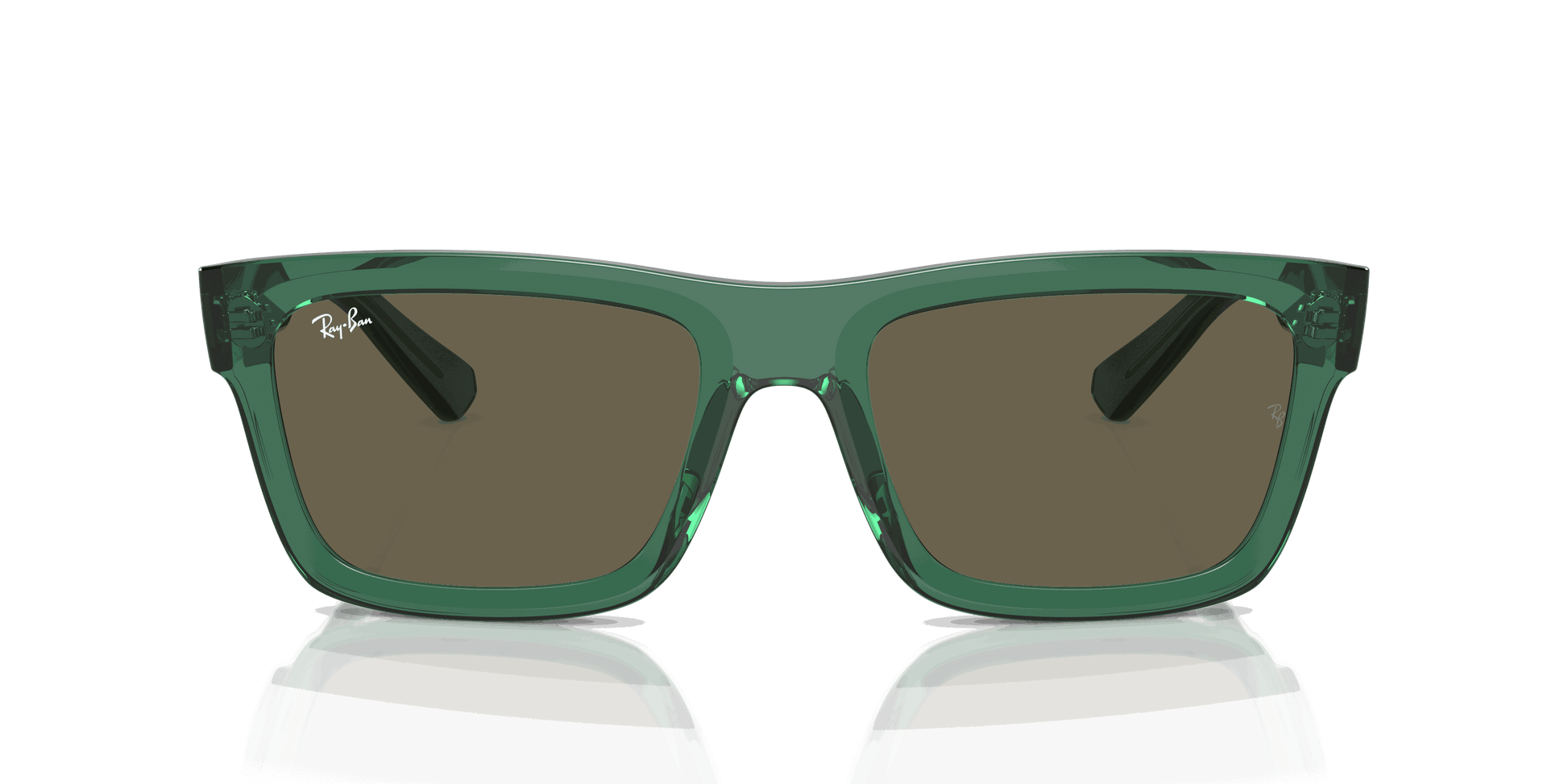 [Brown Lenses, Polished Transparent Green Frame]