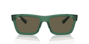 Brown Lenses, Polished Transparent Green Frame