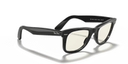 Clear Grey Lenses, Polished Black Frame