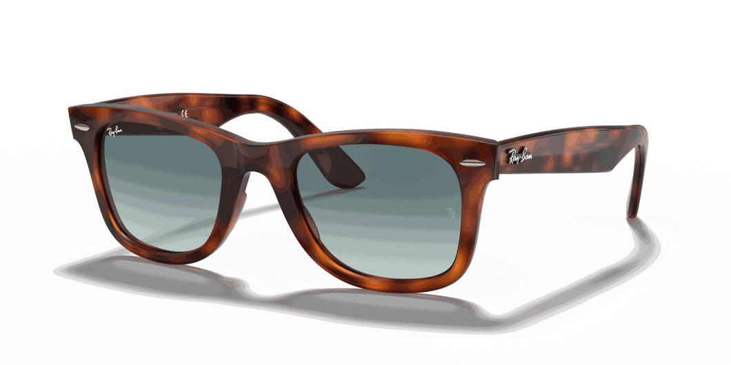 [Blue Gradient Lenses, Polished Red Havana Frame]