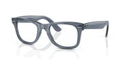 Clear Lenses, Polished Transparent Dark Blue Frame