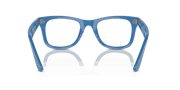 Clear Lenses, Polished Photo Striped Blue Frame