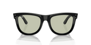 Light Green Lenses, Polished Black Frame