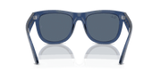 Dark Blue Lenses, Polished Transparent Navy Blue Frame