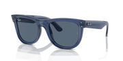 Dark Blue Lenses, Polished Transparent Navy Blue Frame