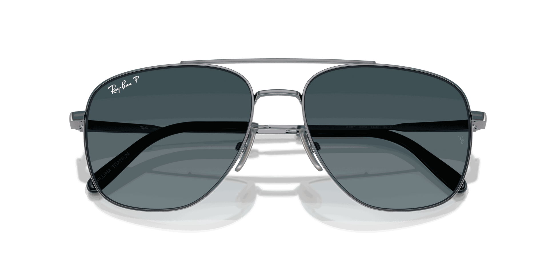 [Blue Gradient Lenses, Polished Gunmetal Frame]