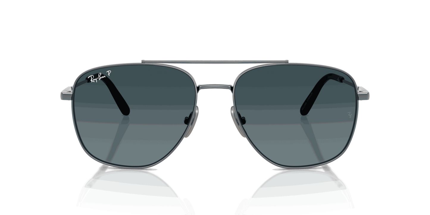 [Blue Gradient Lenses, Polished Gunmetal Frame]