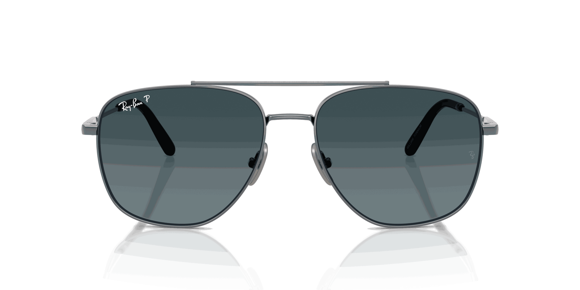 [Blue Gradient Lenses, Polished Gunmetal Frame]