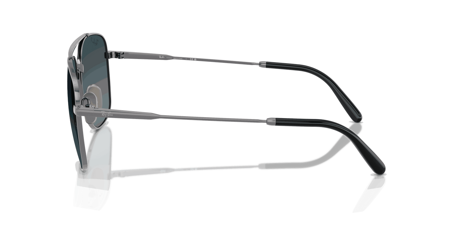 [Blue Gradient Lenses, Polished Gunmetal Frame]