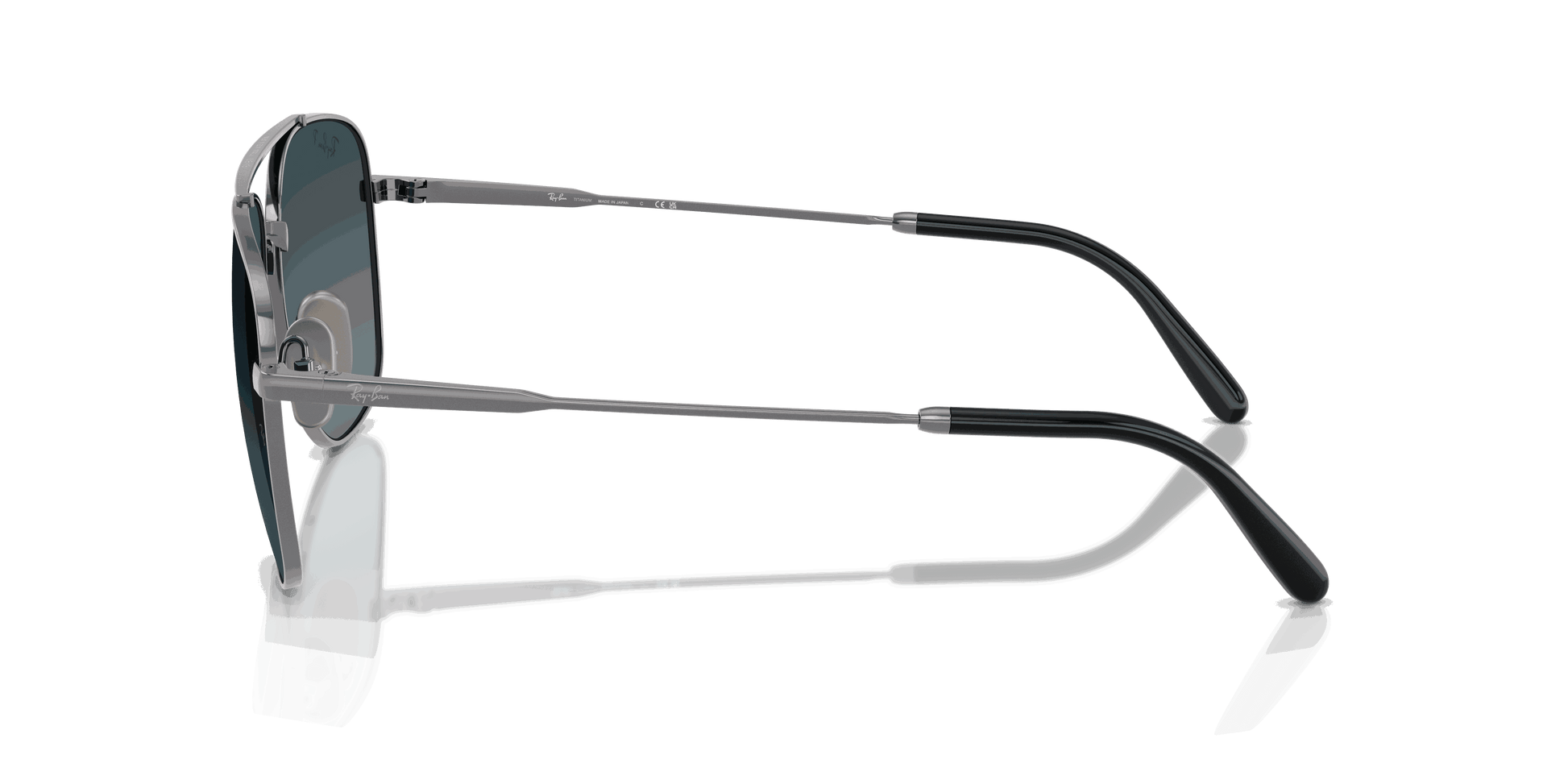 [Blue Gradient Lenses, Polished Gunmetal Frame]