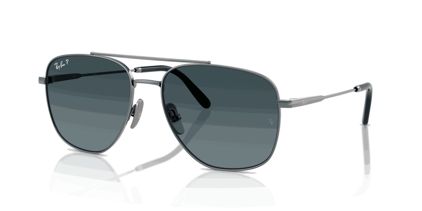 [Blue Gradient Lenses, Polished Gunmetal Frame]