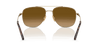 [Brown Gradient Polarized Lenses, Polished Arista Gold Frame]