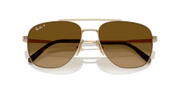 Brown Gradient Polarized Lenses, Polished Arista Gold Frame