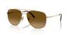 [Brown Gradient Polarized Lenses, Polished Arista Gold Frame]