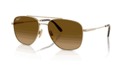 Brown Gradient Polarized Lenses, Polished Arista Gold Frame