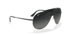 [Grey Gradient Lenses, Polished Black Frame]