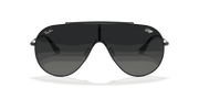 Grey Gradient Lenses, Polished Black Frame