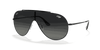 [Grey Gradient Lenses, Polished Black Frame]