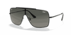 [Grey Gradient Lenses, Polished Black Frame]