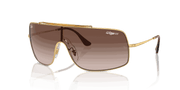 Brown Lenses, Polished Arista Gold Frame