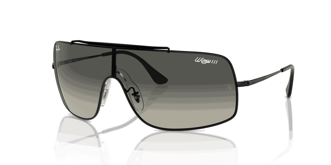 [Grey Lenses, Polished Black Frame]