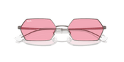 Pink Lenses, Polished Gunmetal Frame