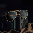 23k Gold & American Tan Polarized Glass Lens