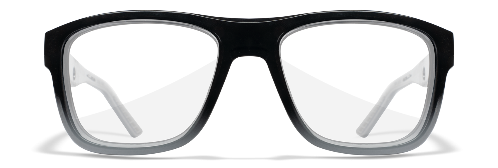 [Gloss Black to Grey Fade with Black Temples/Clear]