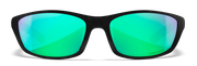 Gloss Black/CAPTIVATE™ Polarized Green Mirror