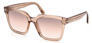 Shiny Rose Champagne - Gradient Brown-To-Sand Lenses W. Gold Flash