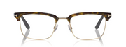 Shiny Classic Havana Acetate Front & Temples - Rose Gold Metal