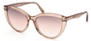 [Shiny Rose Champagne - Gradient Brown Lenses W. Gold Flash]