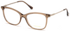 [Shiny Transparent Brown Front - Shiny Rose Gold Temples]