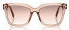 [Shiny Rose Champagne - Gradient Brown-To-Sand Lenses W. Gold Flash]