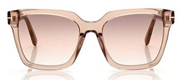 Shiny Rose Champagne - Gradient Brown-To-Sand Lenses W. Gold Flash