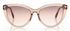 [Shiny Rose Champagne - Gradient Brown Lenses W. Gold Flash]