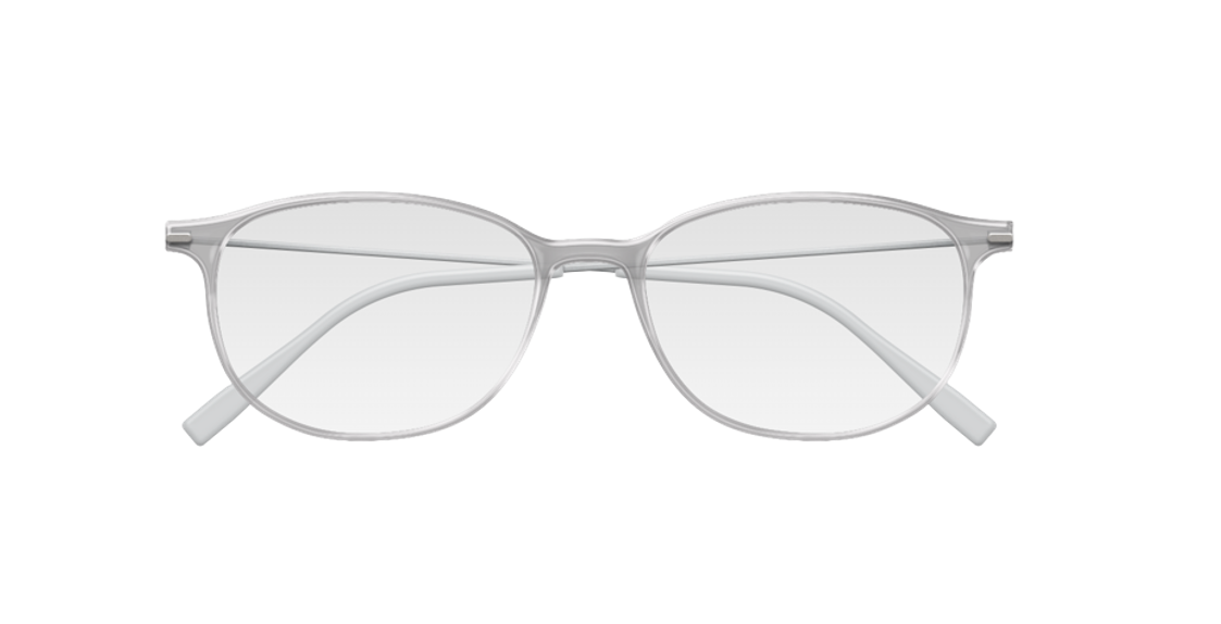 [Translucent Gray Face - Chrome Temples]