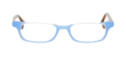 Milky Blue Front with Brown and Blue Chop Temples