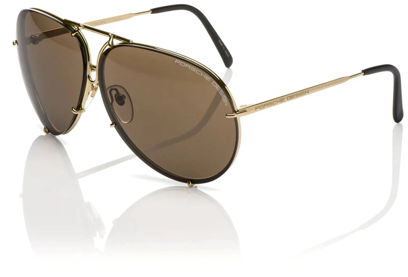 [Light Gold - Brown + Light Blue Silver Mirror]